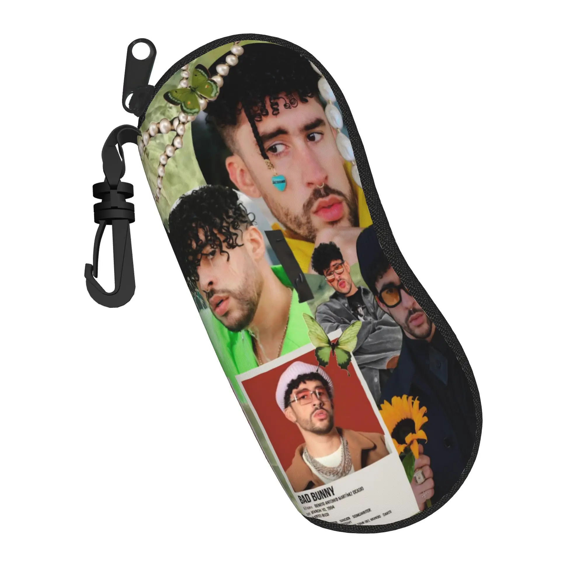 Bad Bunny DTMF Tour 2026 Merch Glasses Case for Girl Boy Student Zipper  Sunglasses Storage Box Ins Eye Contacts Case