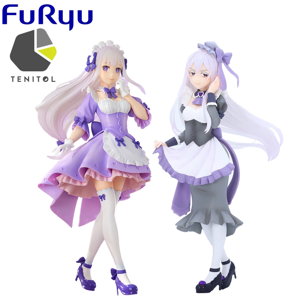 

Pre Sale Furyu Original Tenitol Re:zero Echidna Emilia Kawaii Anime Waifu Figures Collectible Model Toys Decoration Gifts