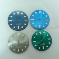 Modified 28.5MM Sunburst Green Blue Red Grey Watch Dial Fit For SEIKO Abalone SKX6105 6309 NH35 NH36 Movement Diving Watch