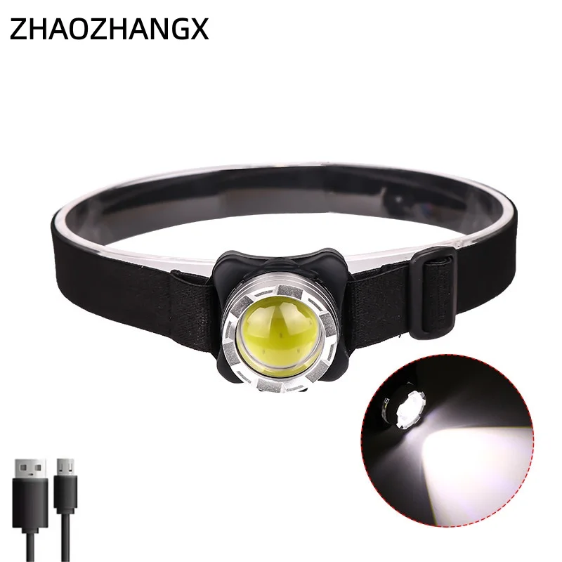 

ZHAOZHANGX New LED Mini Compact Headlamp, Red and White Light Work Light, Charging Outdoor Strong Light Small Headlamp