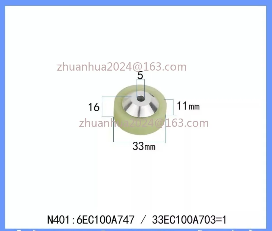 EDM Parts 6EC100B404 Urethane Roller U/V-groove N416 Ø104xØ30x14mm  Roller for Makino series wire cut edm machine view 5