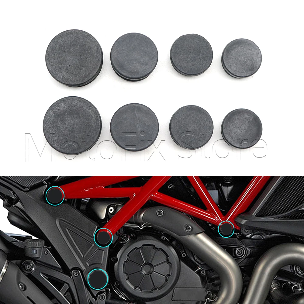 Accesorios para motocicleta, tapas para orificios del marco, tapones para marco para Ducati Diavel Carbon 2011-2018 Diavel Dark Strada 2013-2014, titanio