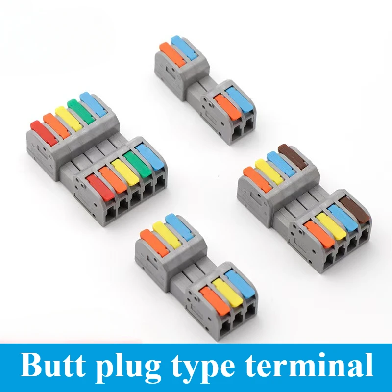 Wire Connectors 2604DT 2608T Docking Cable Conectors Fast Universal Wiring Compact Conductors Push-in Terminal Block LED SPL-223