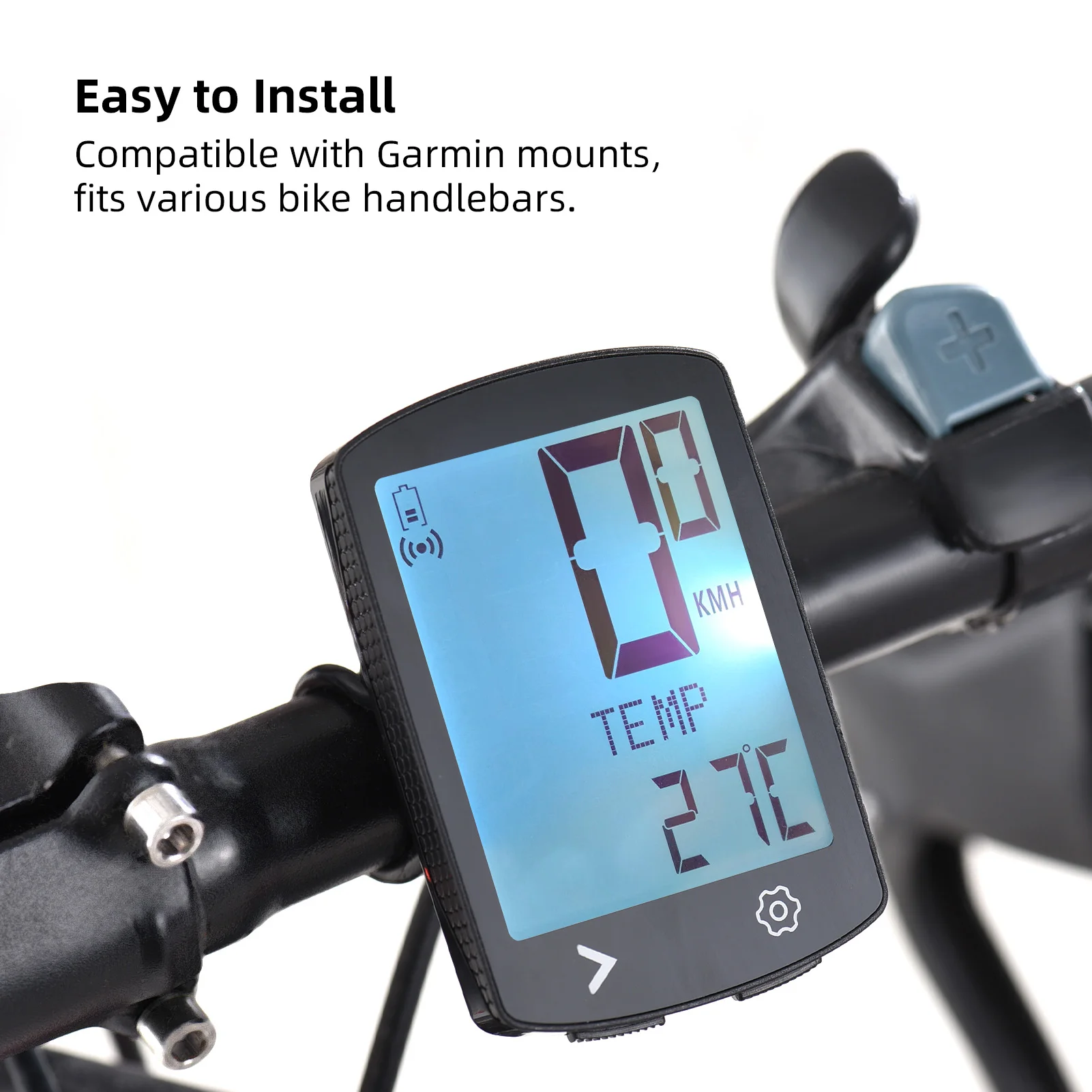 كمبيوتر لاسلكي للدراجة مزود بمنفذ USB قابل لإعادة الشحن ومتعدد الوظائف وشاشة عرض عالية الوضوح IPX6 وعداد مسافات الدراجة وعداد السرعة