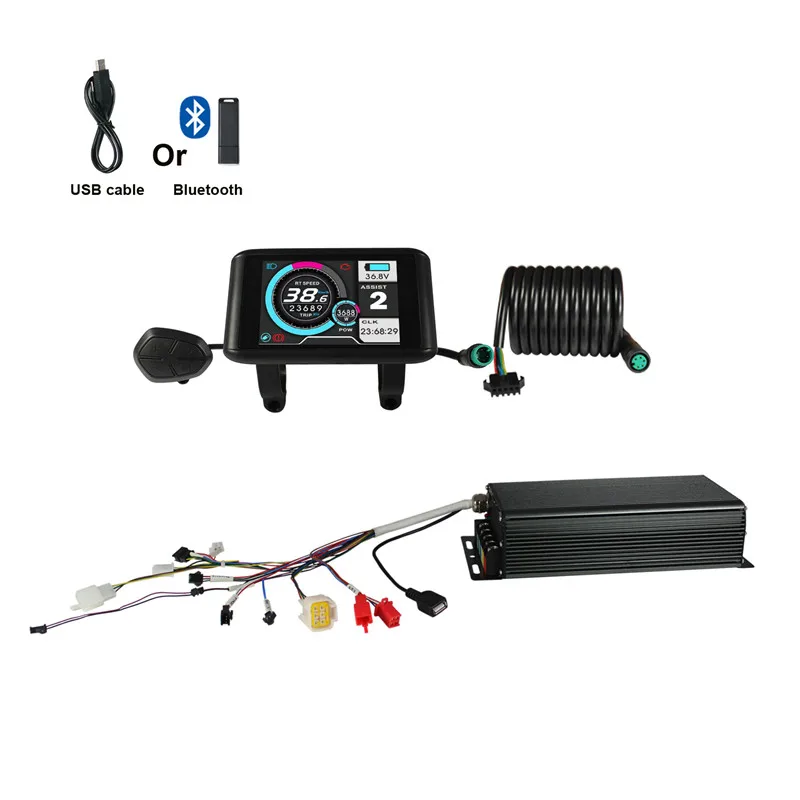 

Sabvoton MQ Controller, 48V, 60V, 72V, 80A, 2400W-4000W, UKC-1, Colorful Display for QS 205, 50H, V3 Bike Motor