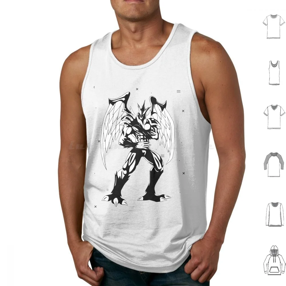 Avian Black And White Minimal Art Tank Tops Vest Sleeveless Minimalist Avian Cardgame Yugioh Blackandwhite Yu Gi Oh