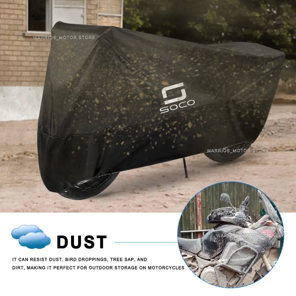 Capa de Motocicleta Dustproof, Capas Protetora UV, Exterior, Chuva, Chuva, Super Soco, CPX, CUmini, CUx, TC 50, TC Wanderer TCMax, 2019-2022