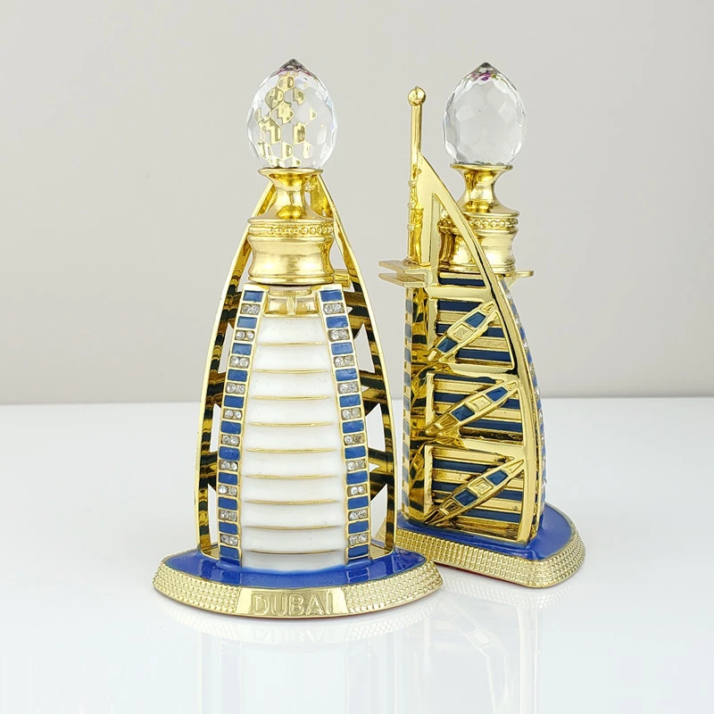 Sequins Diamond Decoration Perfume Bottle Travel Subpackage Essential Oil Glass Bottle Gold Blue Sailboat Storage Bottle