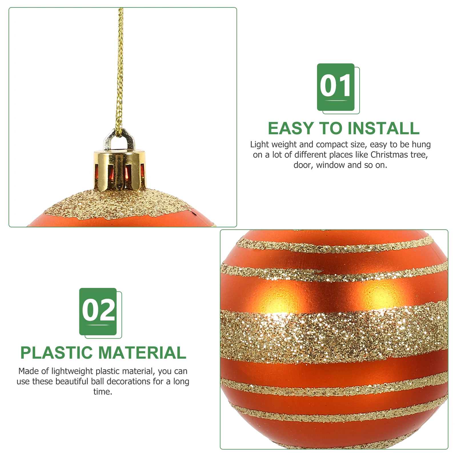 

42Pcs Christmas Tree Hanging Decorations Xmas Ball Ornaments Xmas Pendant Tree Decor Holiday Props Christmas Pendants