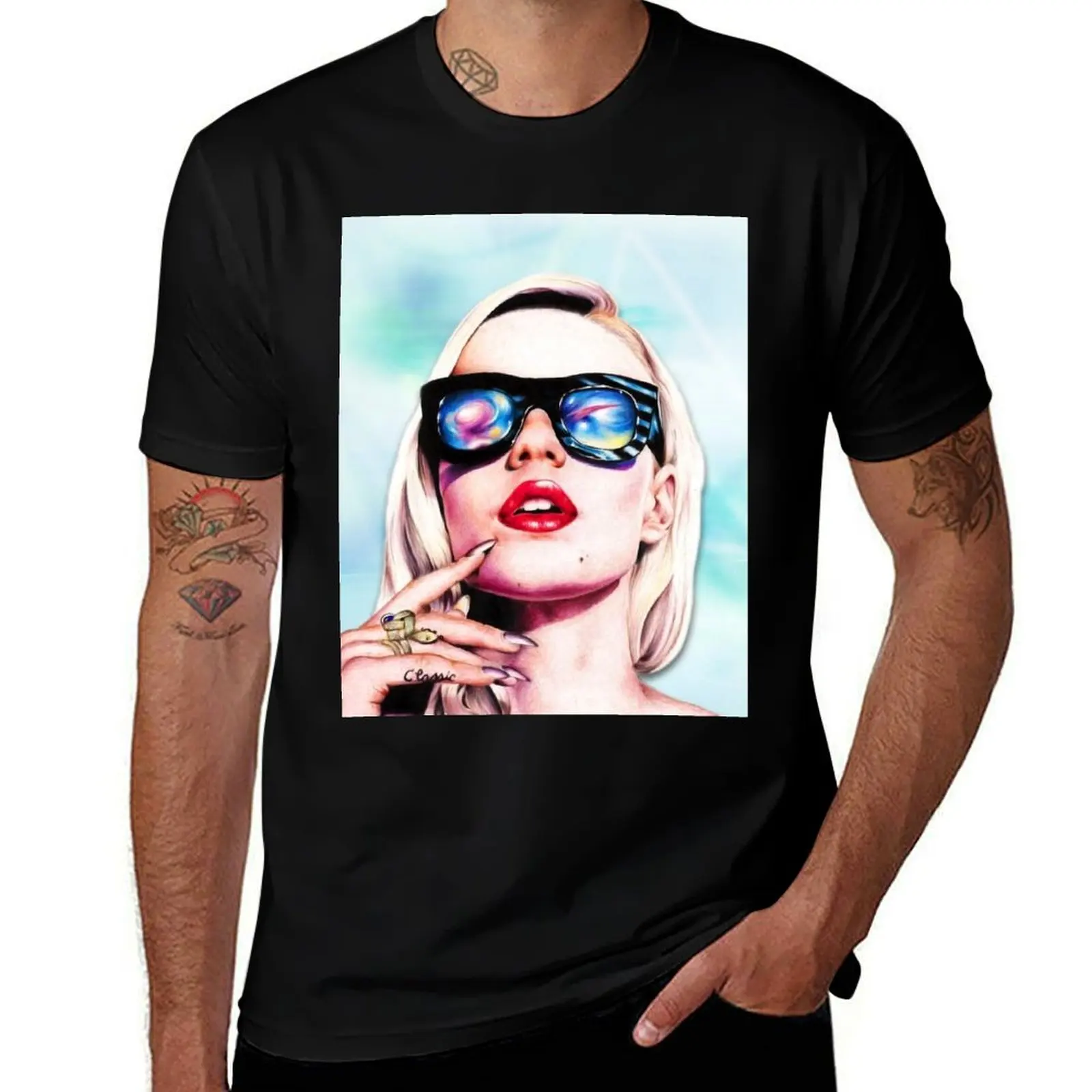 Iggy Azalea- Blue T-Shirt graphic t shirts for man t shirts for man cotton t shirts for man pack white T-Shirt