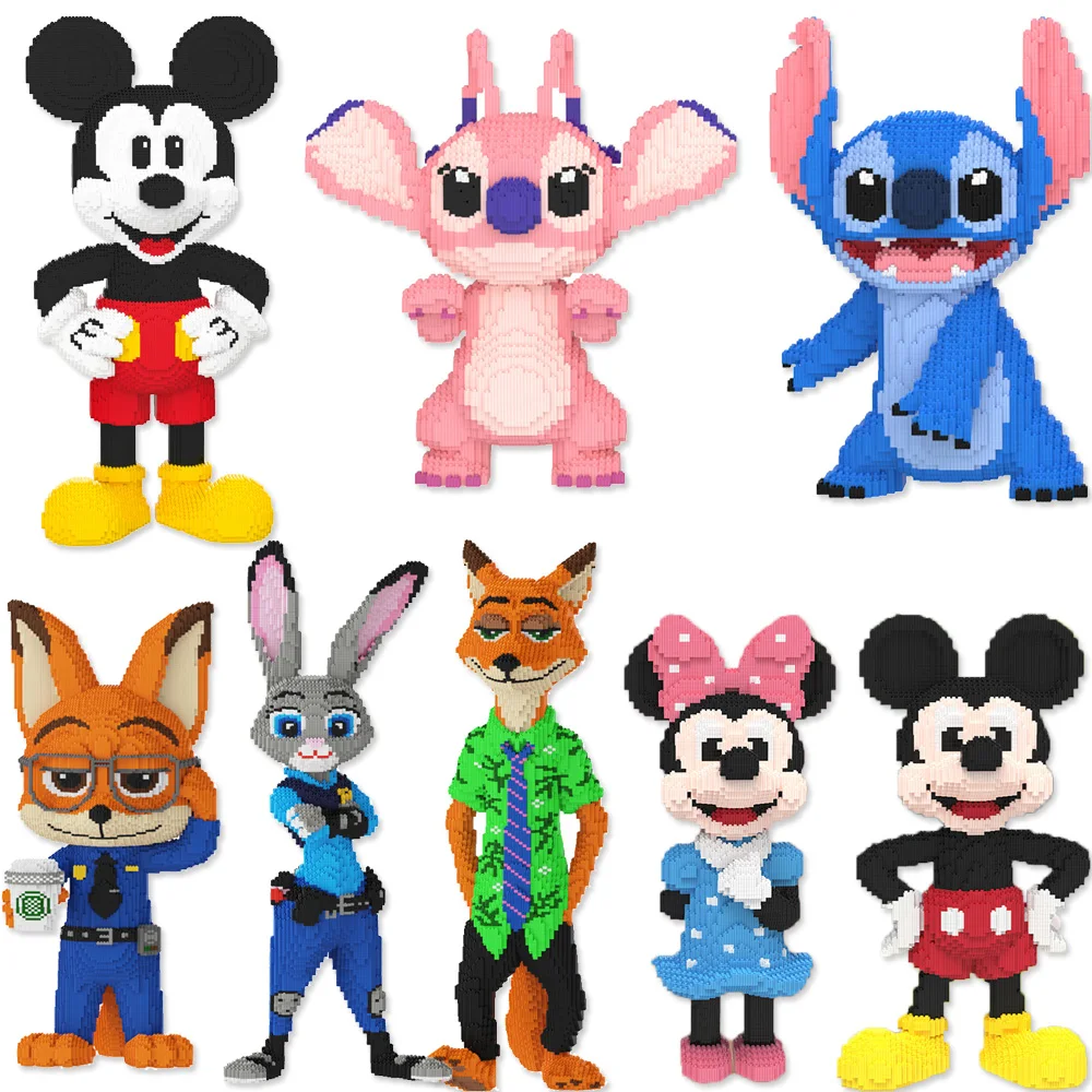 Kawaii ديزني فريندز ماجيك بنة الزفاف ميني ميكي نموذج نيك جودي تجميعها لعبة الطوب لوستو للأطفال سانتا هدية #2