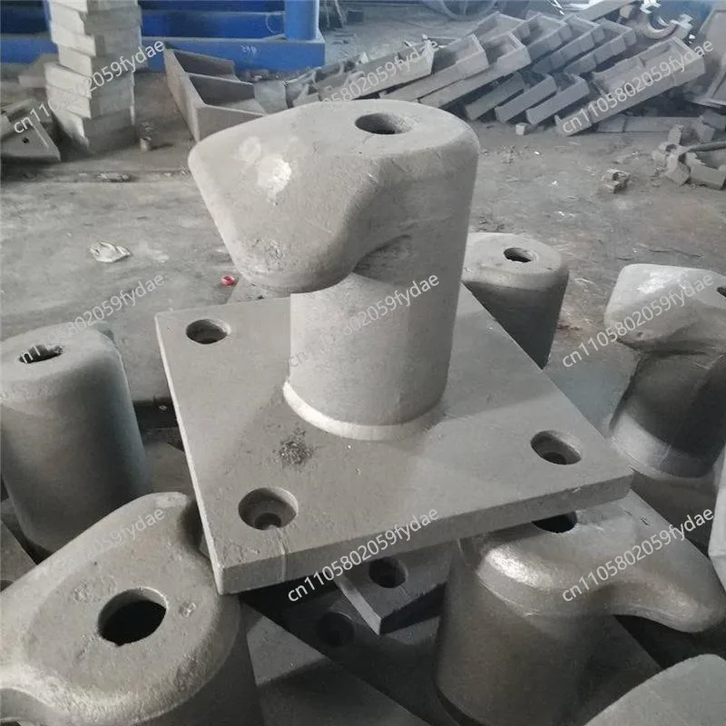 Cast Iron Mooring Column 200KN Round Bottom Mooring Pile, Wharf Port Collision Block, Mooring Pier Column