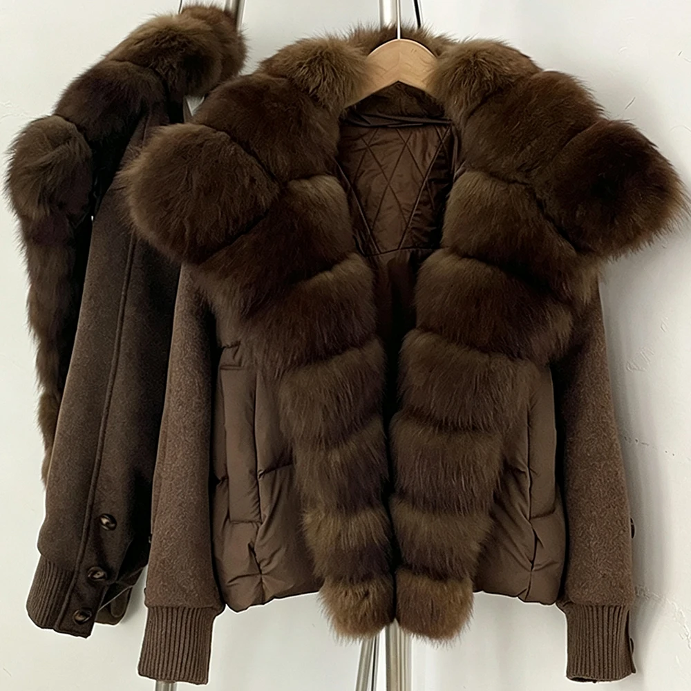 Women's Casual Winter Down Jacket Fur Collar Quilted Insulated Puffer Coat with Windproof Warm Street Style for Cold Winter