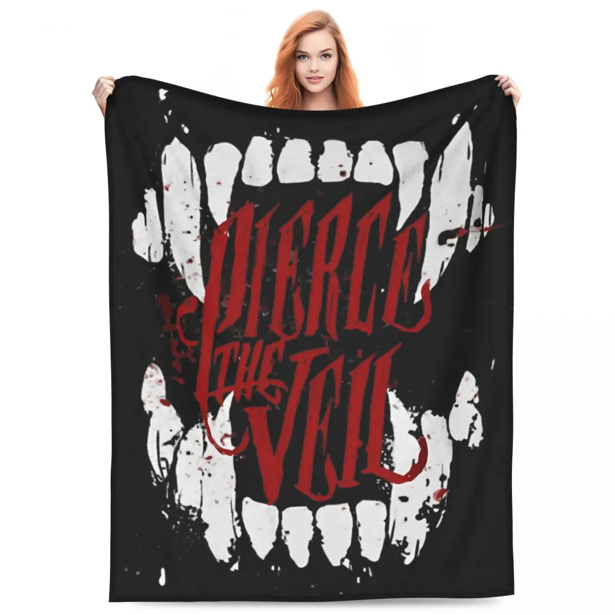 

Pierce The Veil Band Blanket Fleece Decoration PTV Punk Music Cozy Super Warm Throw Blanket for Home Travel Bedding Throws