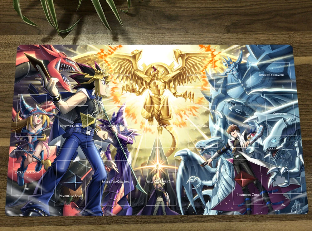 YuGiOh Duel Monsters Kaiba Seto TCG CCG Mat Trading Card Game Mat Table Playmat Desk Gaming Play Mat Mouse Pad 60x35cm Free Bag