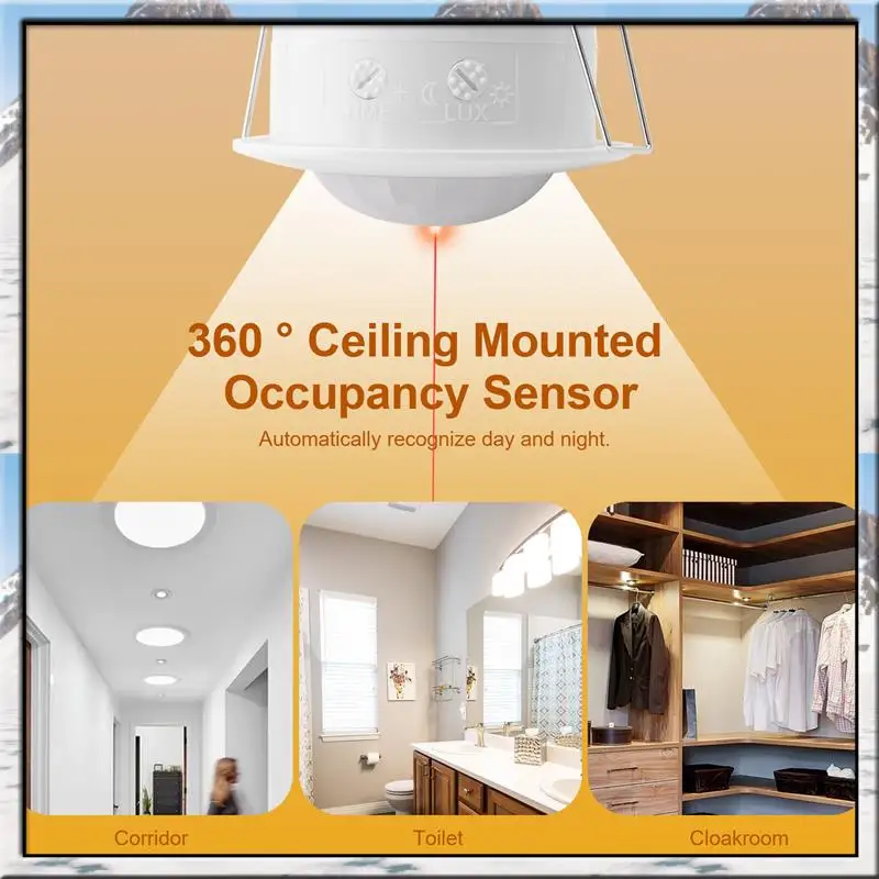 

АС59 -110В-220В 360 ° Инфракрасный встраиваемый PIR-потолочный датчик движения, переключатель света, датчик движения