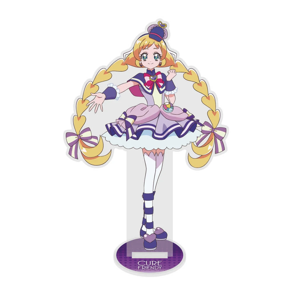 Muñeca de acrílico con soporte, modelo de figura Friendy maravillosa, accesorios de placa de aproximadamente 15cm, juego de Anime Popular, Precure Pretty Cure, regalos para fanáticos