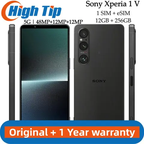 Original Sony Xperia 1 V X1V Japanese Version 5G 12GB+256GB NFC Mobile Phone 120Hz 6.5'' OLED HDR 48MP+12MP Octa-Core SmartPhone