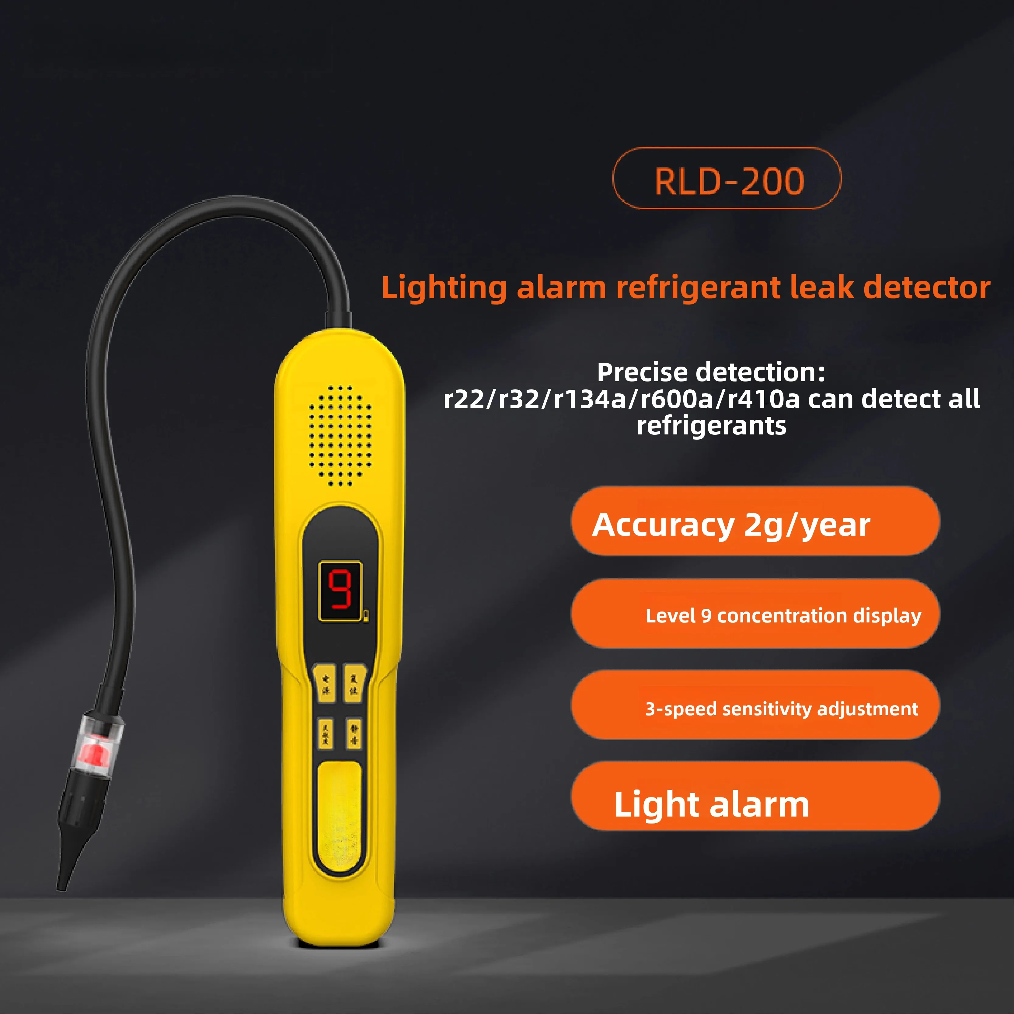 Electronic R32 Refrigerant Leak Detector with High Sensitivity, for Automotive AC & Home Refrigerator Maintenance