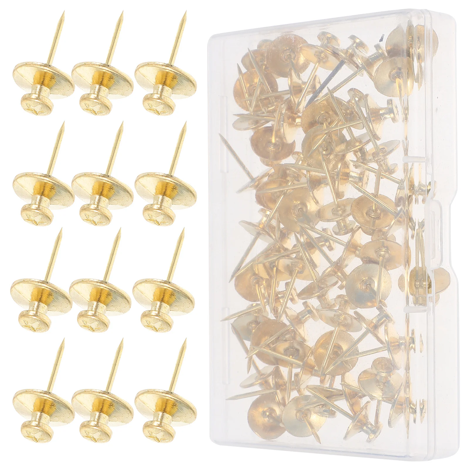 60 Pcs Thumbtack Wall Canvas Frame Hangers Aluminum Profile Bolts Map Bulletin Board Push Pins Zinc Alloy Tacks Hanging