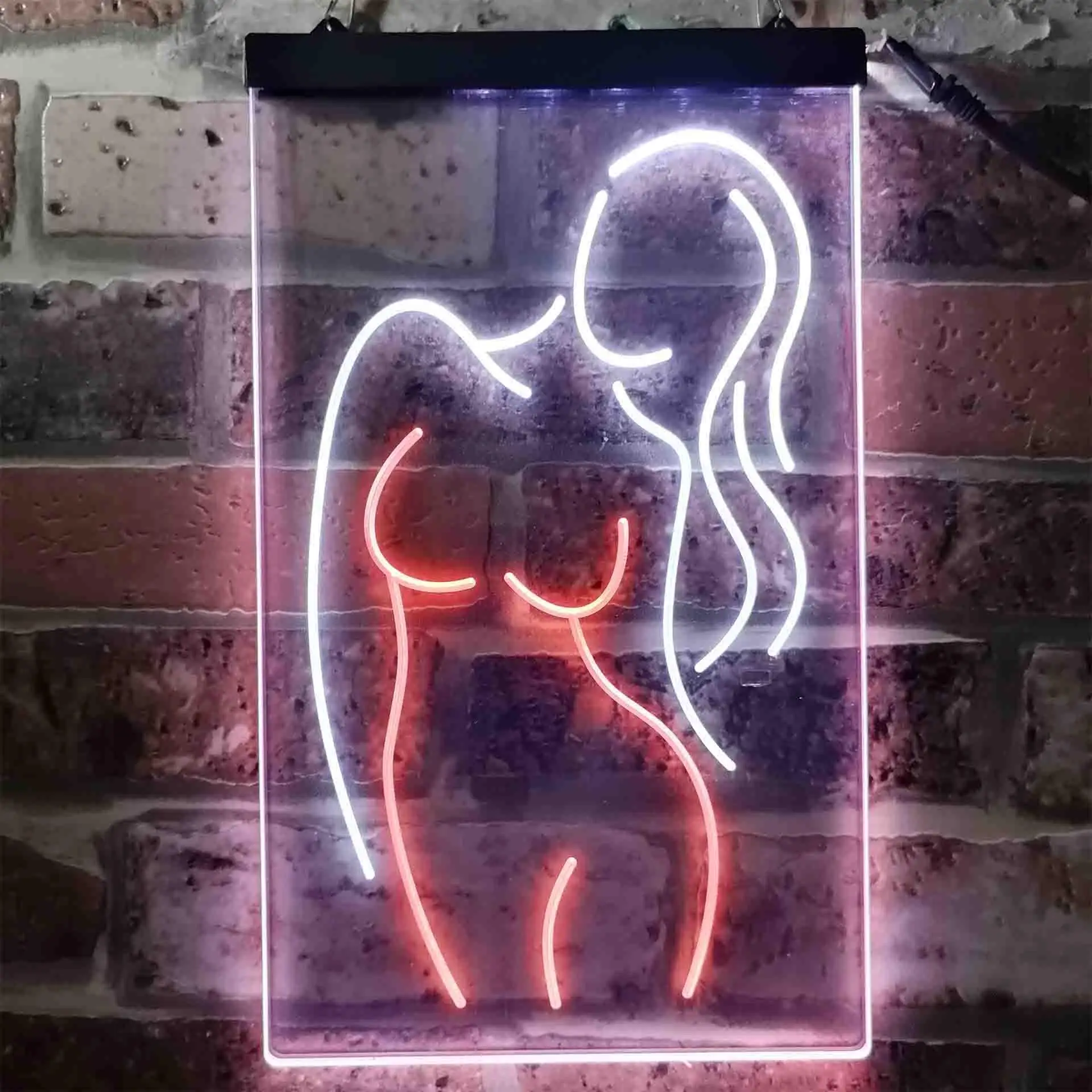 Sexy Girl XXX Adult Rated Dual Color Led Neon Sign st6-i3791