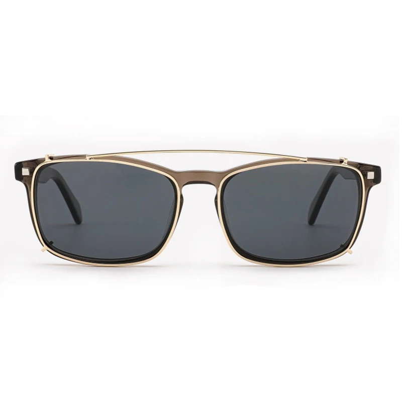 Ceofy Men Fashion Acetate Vintage 2 In 1 Polarized Sunglasses Glasses Frame Brand Designer Magnetic UV400 High Quality