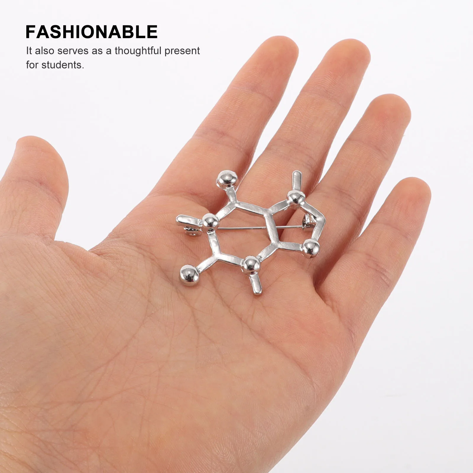 Molecular Brooch Zinc Alloy Clothes Pins Exquisite Jewelry Accessories Chemisty Shape Science Theme Student Gift