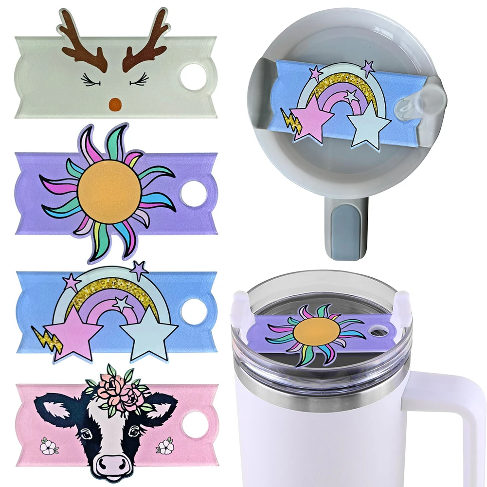 Name Plate Acrylic Tumbler Lid Topper Nameplate Cartoon Nameplate Name Tag for for Stanley 40oz Cup Accessories