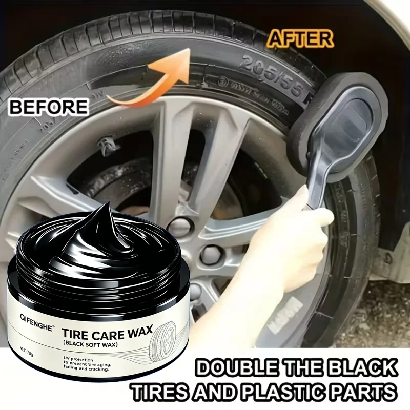 Bright Black Tire Polish Can Be Used as a Tire and Interior Shine Wax, Effectively Repairing Scratches