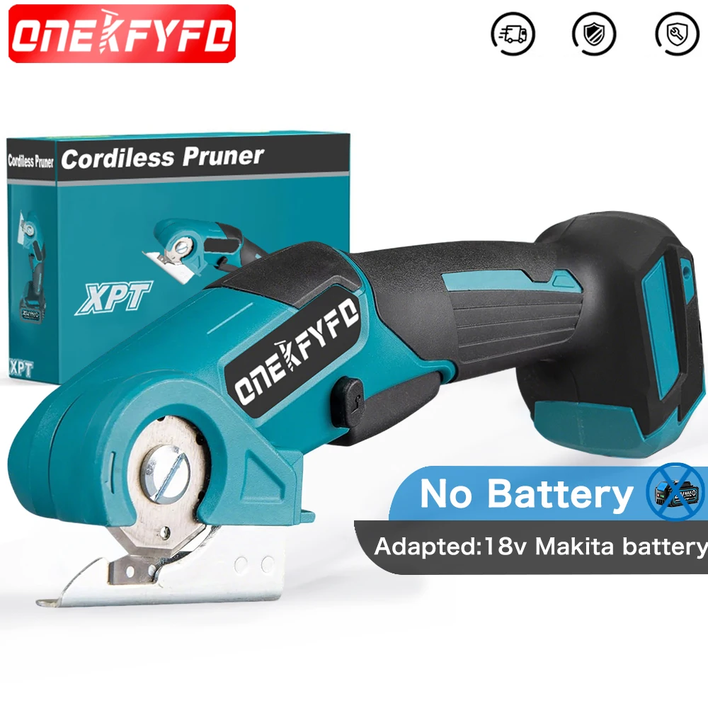 

ONEKFYFD Electric Scissors Rechargeable Power Rotary Cutter Fit Box Carpet Fabric Plastic Leather for Makita 18V Battery