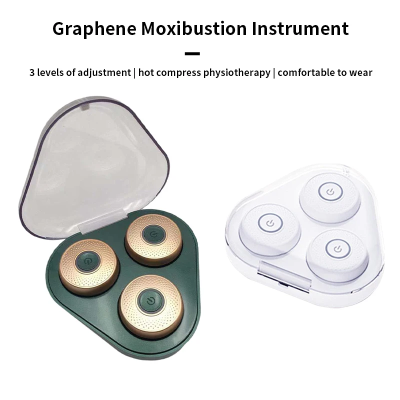 Moxibustion Apparatus Fumigation Portable Rechargeable Smokeless Moxibustion Device Heating Acupoint Massage Pain Relief Mini