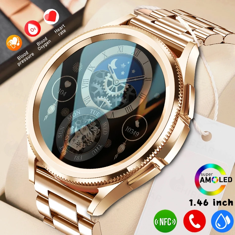 

Ladies Health Monitoring Bluetooth Call Smartwatch 1.46 inch Full Screen Touch Watch Heart Rate Sleep Monitoring Smart Watch 6