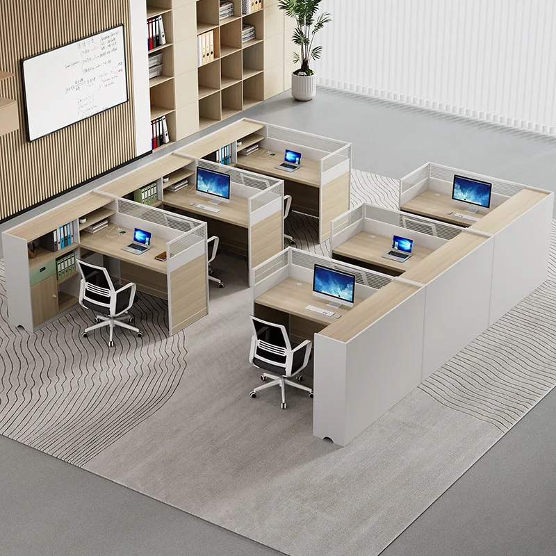 Bureau financier Simple et moderne pour le personnel, combinaison de bureau et de chaise, poste de travail