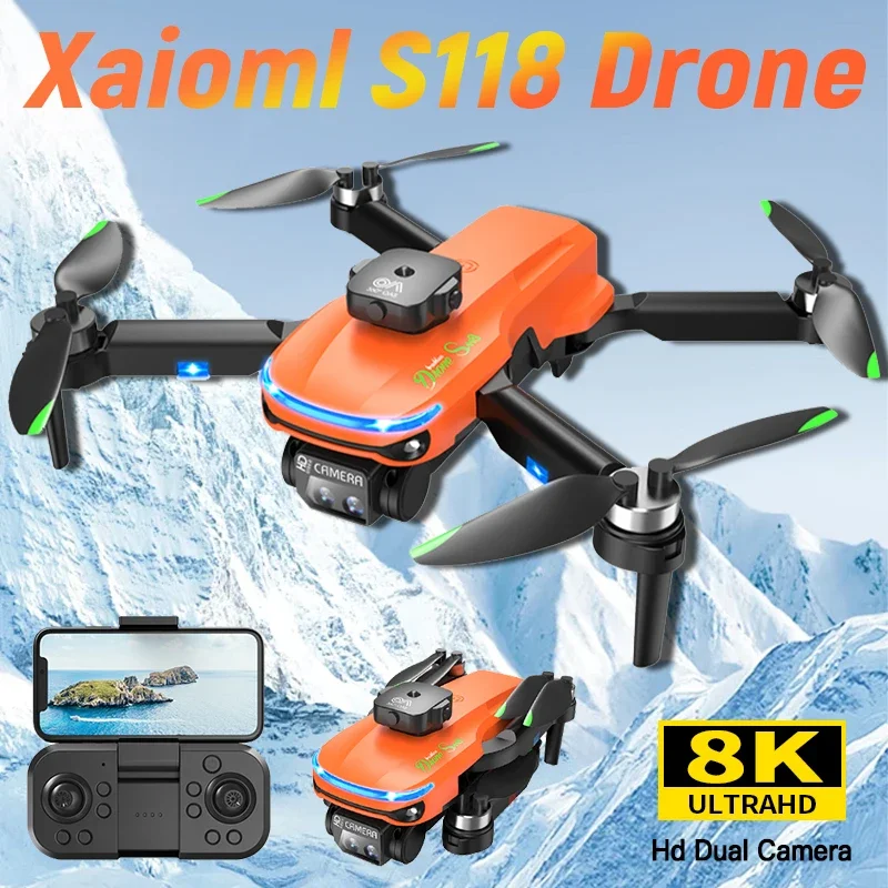 For Xiaomi S118 Drone Professional 8K ESC Drone With Dual Camera Brushless Motor Obstacle Avoidance Foldable RC Quadcopter Toys