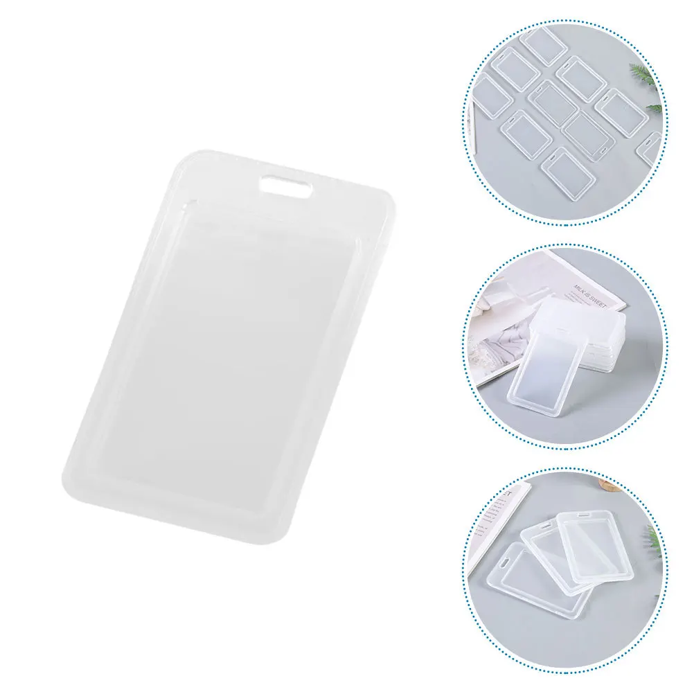 

20Pcs Clear Badge Holder Transparent Id Card Holders Sturdy Double Sided Vertical for Work School Hospital Social Security