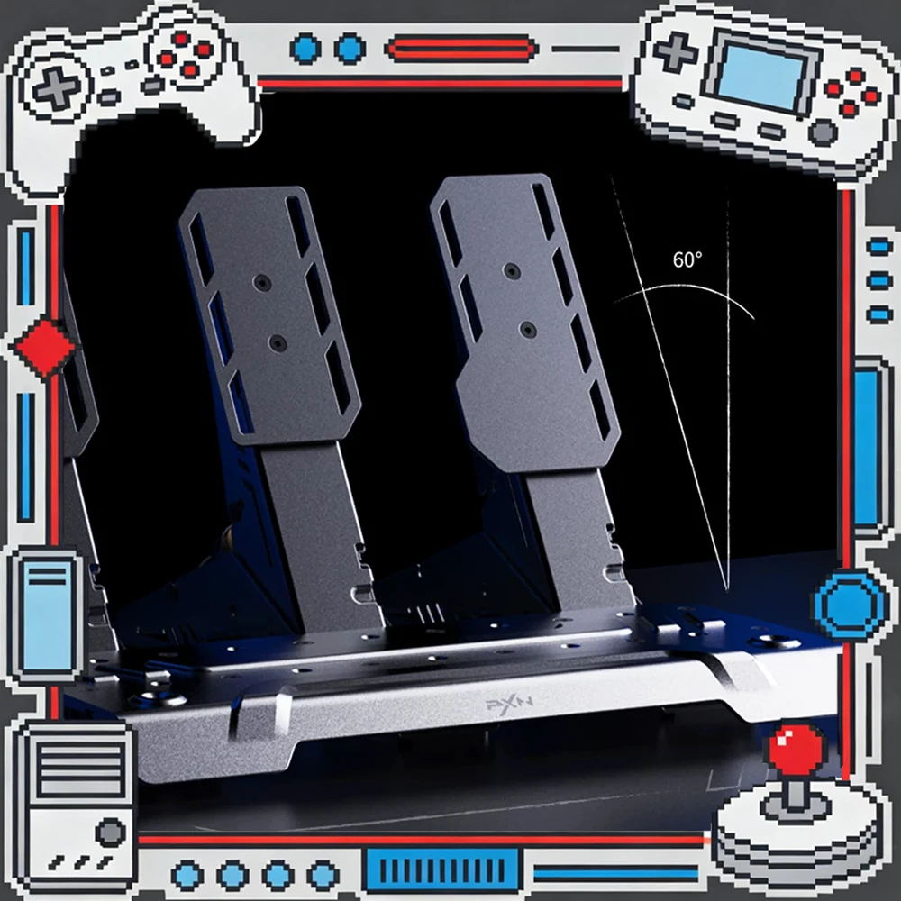 PXN PDHM Sim Racing Pedals Gaming Accelerator Pedals/Brake Pedal/Clutch Pedal Support PC/VD Series/V10 Series/V12DDL/V12DDS/V99