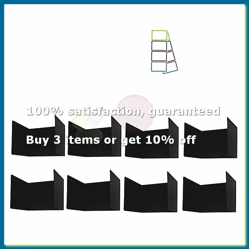 8 Pack Desk Dividers for Students, Waterproof Plastic Study Carrel Divider, Easy to Clean Privacy Classroom Shield Black-AD33