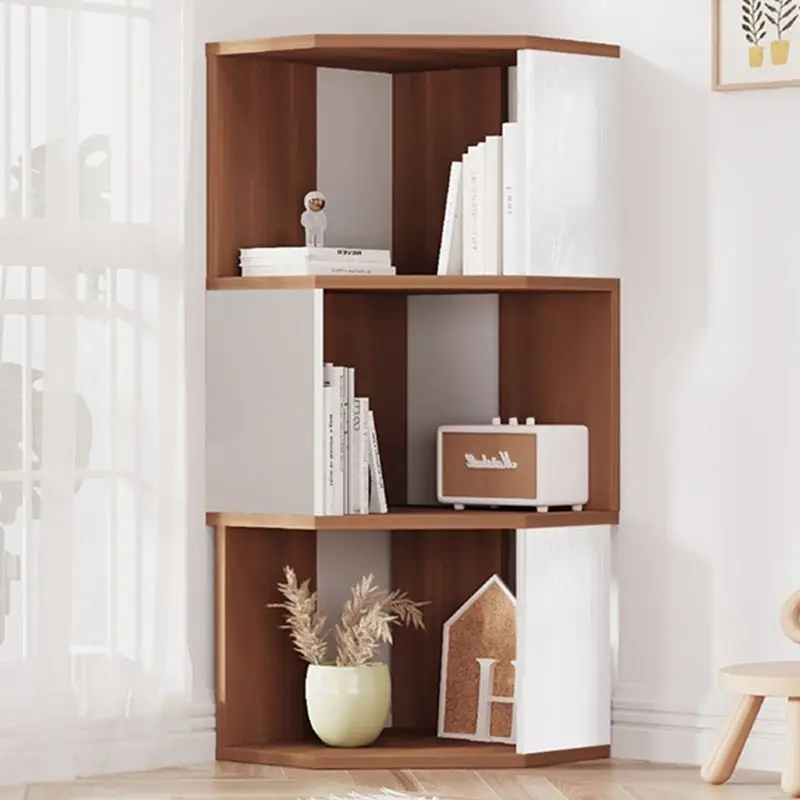 

Corner cabinet, solid wood, corner, bookshelf, floor-to-ceiling, wall, shelf, multi-layer, storage