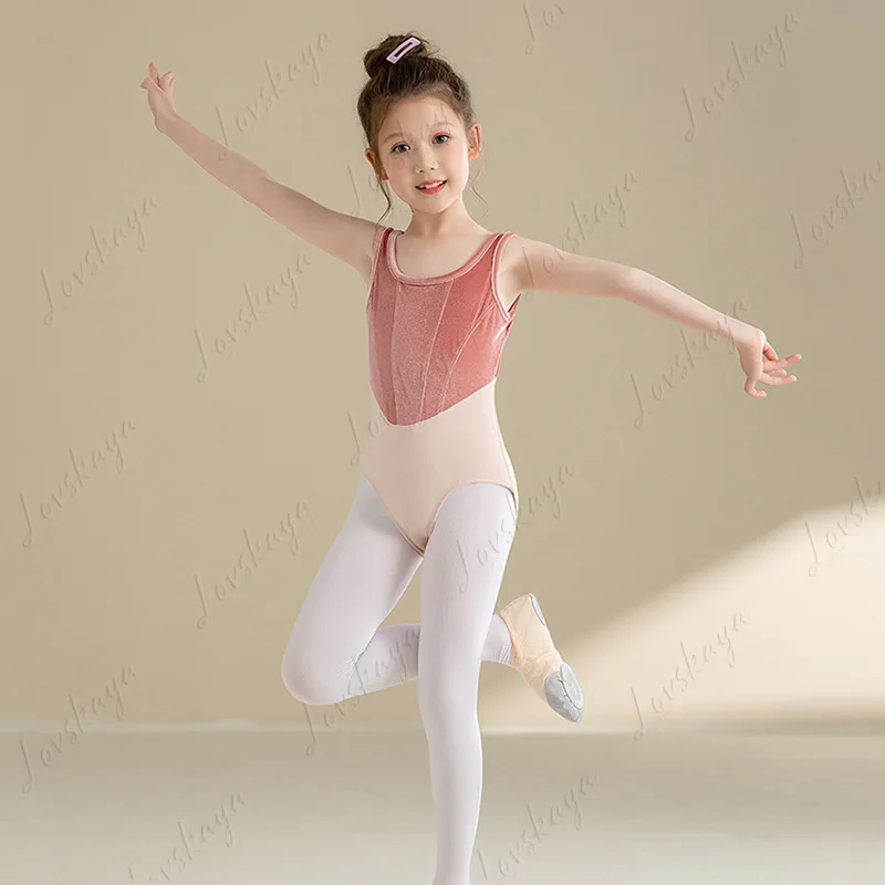 Tanz-Trainingsanzug für Kinder – einteiliger Ballett-Samt-Schmetterlingsanzug – Sommer-Eiskunstlaufanzug für chinesischen Tanz für Mädchen