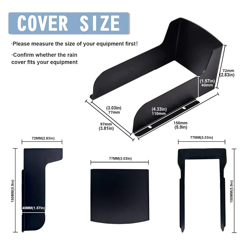 YWDZ-สําหรับแหวน Doorbell COVER Weatherproof-Anti-Glare Rain เหล็กสําหรับ Sun และสภาพอากาศสําหรับ Ring1/2/3/4/2020/Pro