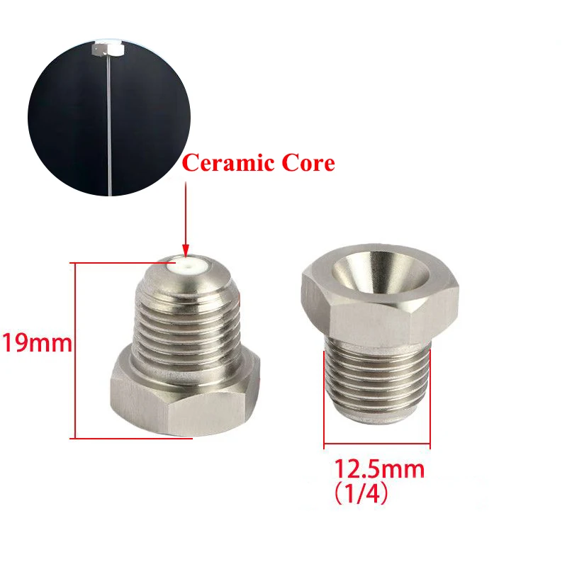 Spherical Ceramic Core Needle Nozzle High Pressure Straight Solid Stream Ceramic SS Needle Spray Nozzle for Paper Industry