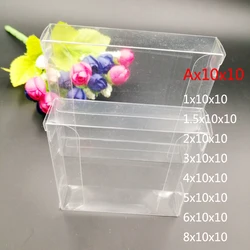 50pcs Ax10x10 Transparent Jewelry Gift Box Clear PVC Plastic Box Packaging Wedding Christmas Gift Box for Jewelry Storage Boxes
