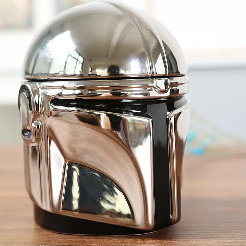 Las tazas mandalorianas Star Wars taza creativa tazas de café de leche de cerámica galvanizada aniversario de Navidad regalos de cumpleaños de San Valentín