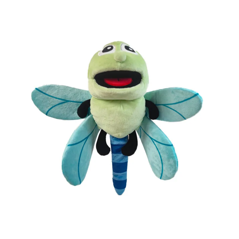 Jouet en peluche mignon de la série des insectes de dessin animé pour enfants, marionnette à main amusante, heure du coucher, jouets de conte, la bouche peut bouger, nouveau