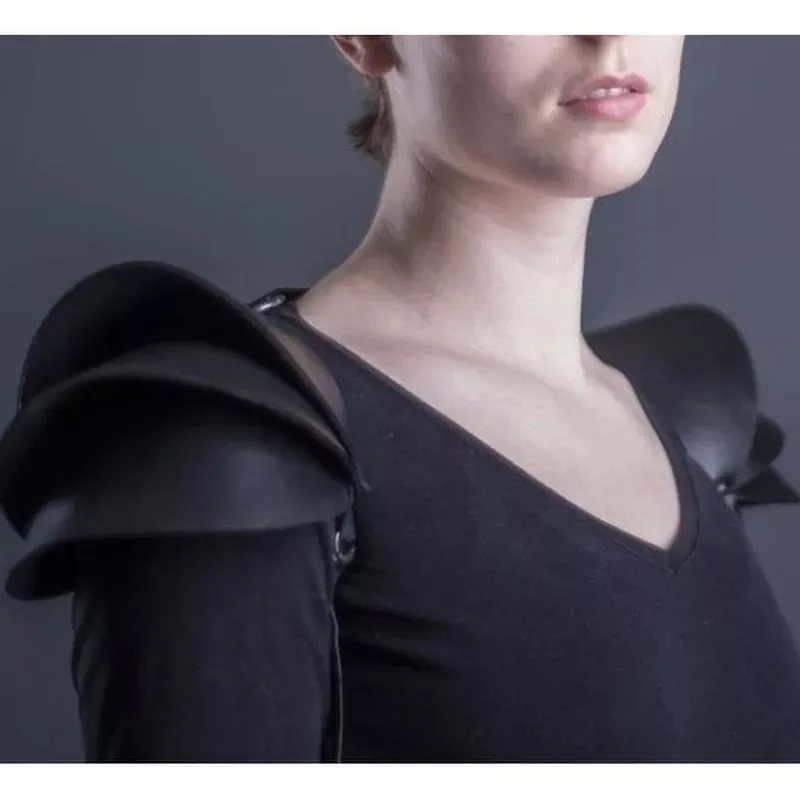 Medieval Women Viking Shoulder Armor Pirate Knight Cosplay Costume Pauldrons Steampunk Leather Belt Armour Spaulders LARP Props