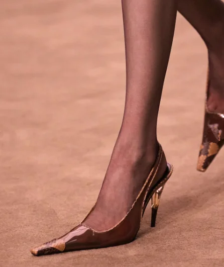 2026 New in runway sexy pointy snake print clear high heels stilettos black pvc leather pumps luxury designer pary shoes