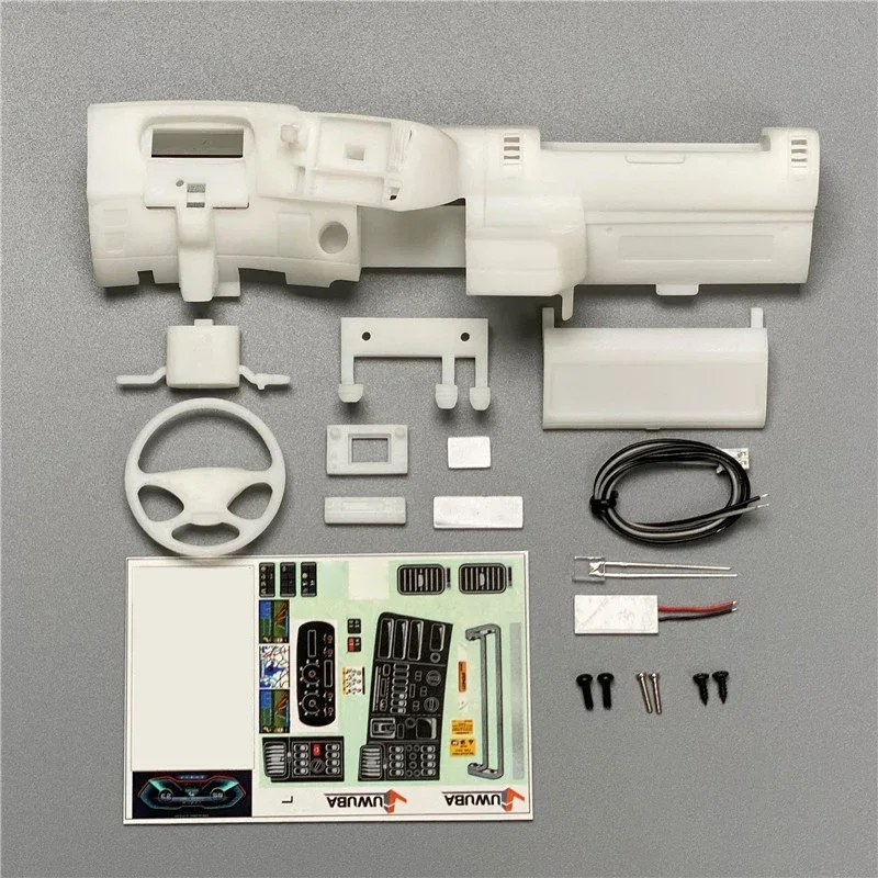 Hercules Simulated Car Interior Center Console for 1/14 RC Truck Tipper for SCANIA Hercules R620 R470 Model Car DIY Parts