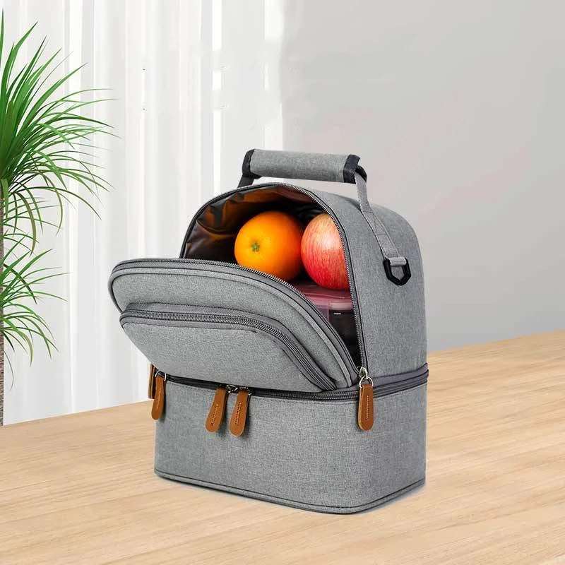 Large Capacity Hot Picnic School Food Lunch Bag Insulated Backpack Lunch Box Bags Fresh Cooler Breast Milk Fresh-keeping Handbag