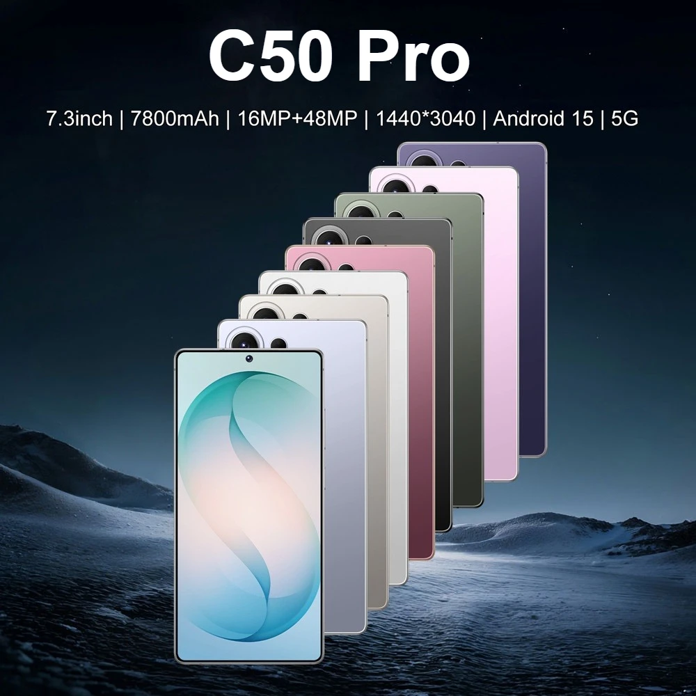 K-Touch Smartphone For S26 Ultra 5G Cell Phone 7.3 Inch 7800mAh Battery Mobile Phones Full Display Android 48MP Camera 22GB RAM 2TB ROM Face ID 5G Dual SIM Unlocked Android 15 Cell Phone with FM Radio GPS