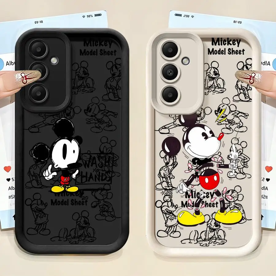 

TPU Soft Case for Samsung Galaxy A24 A13 A26 A22 A32 A23 A12 A14 A56 A34 A16 A33 A36 Disney Mickey Minnie Interesting